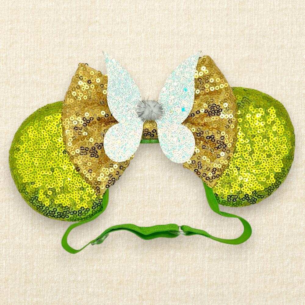 Elastic Tinker Bell Peter Pan Minnie Ears | Disney-Inspired Mouse Ears